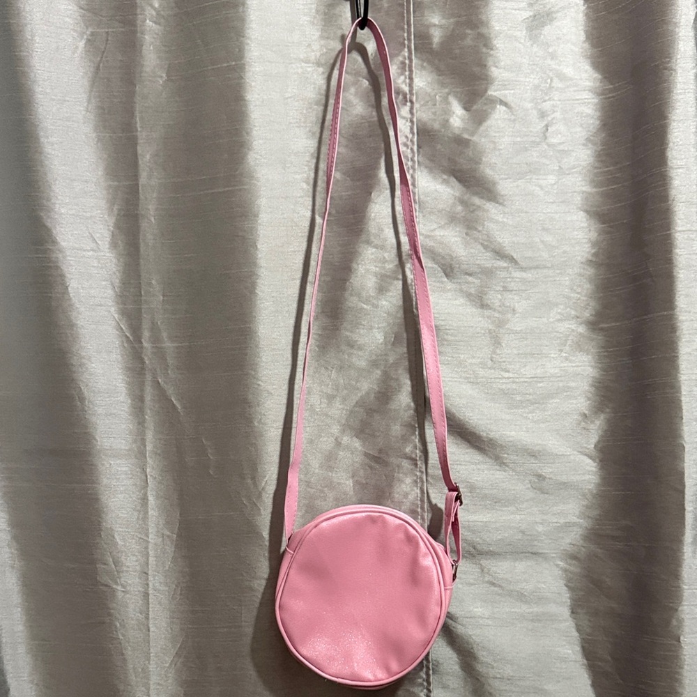 Chic Pink Circle Crossbody Bag